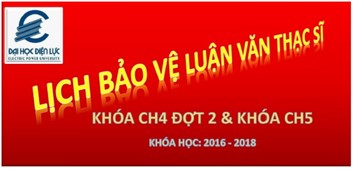Thông báo Lịch bảo vệ luận văn tốt nghiệp khóa CH4 cũ và CH5 - Ngành QTKD  tại Hà Nội